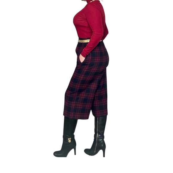 Noblegout Plaid 100% Wool Capri Trousers – Culottes - Size XS - Picture 3 of 5
